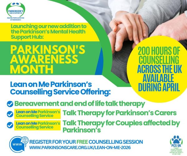 Lean on Me – Parkinson’s Counselling Service